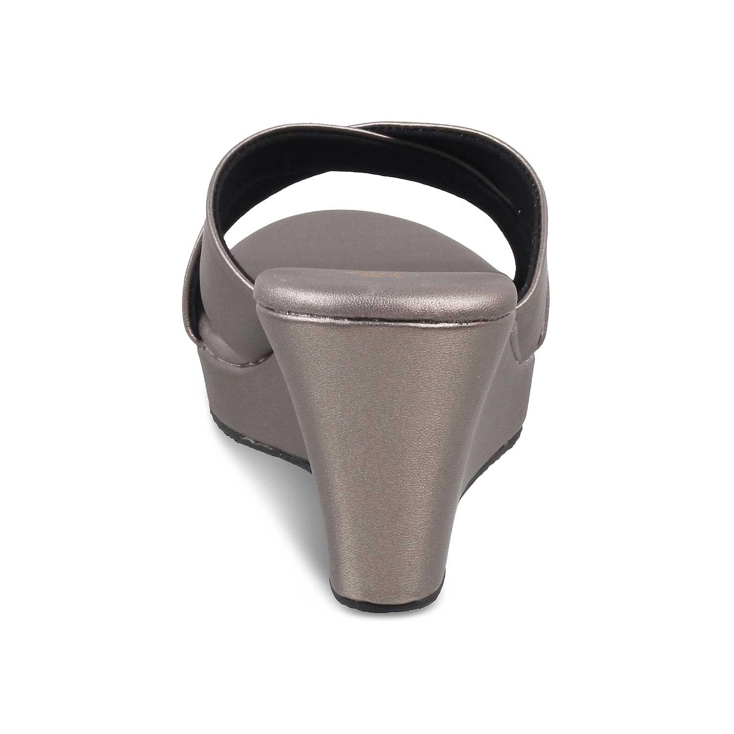 The Montpr Pewter Women's Dress Wedge Sandals Tresmode - Tresmode