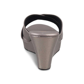 The Montpr Pewter Women's Dress Wedge Sandals Tresmode - Tresmode