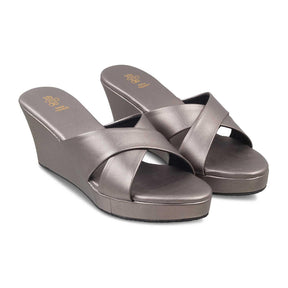 The Montpr Pewter Women's Dress Wedge Sandals Tresmode - Tresmode