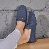 The Pirelli Blue Men's Leather Driving Loafers Tresmode - Tresmode