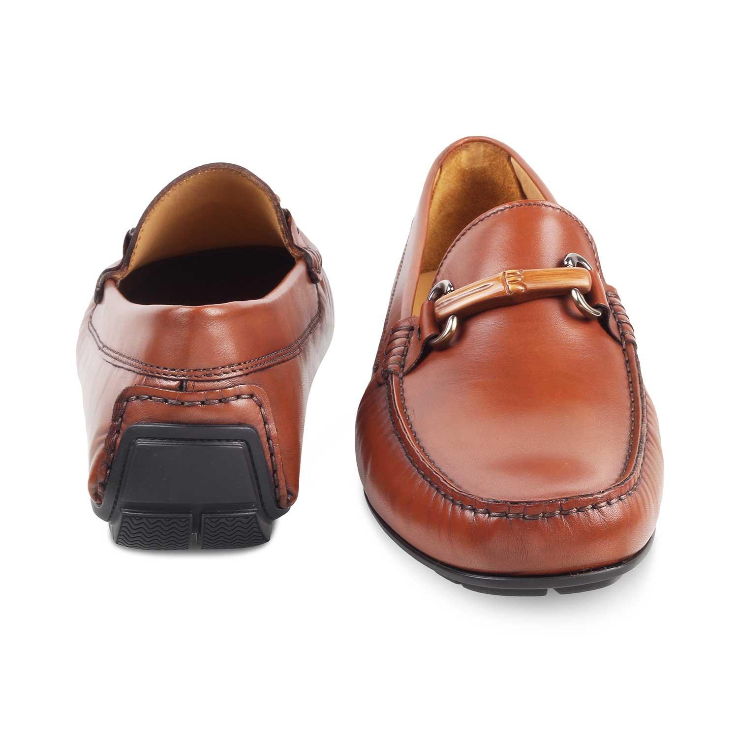 The Prodo Brown Men's Handcrafted Leather Driving Loafers Tresmode - Tresmode