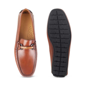 The Prodo Brown Men's Handcrafted Leather Driving Loafers Tresmode - Tresmode