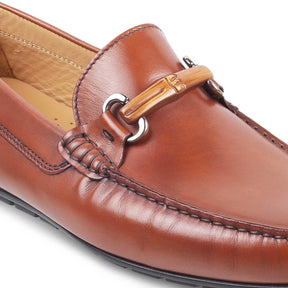 The Prodo Brown Men's Handcrafted Leather Driving Loafers Tresmode - Tresmode