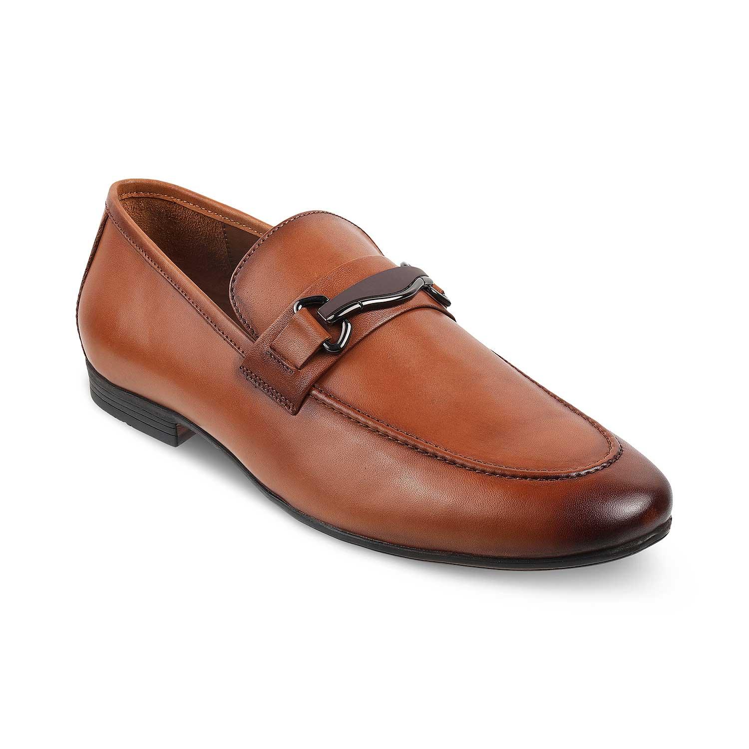 The Regamo Tan Men's Leather Loafers Tresmode - Tresmode