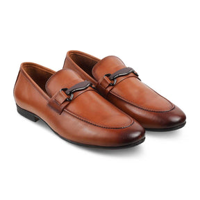 The Regamo Tan Men's Leather Loafers Tresmode - Tresmode