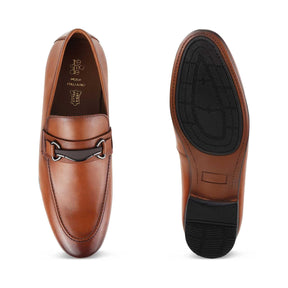The Regamo Tan Men's Leather Loafers Tresmode - Tresmode