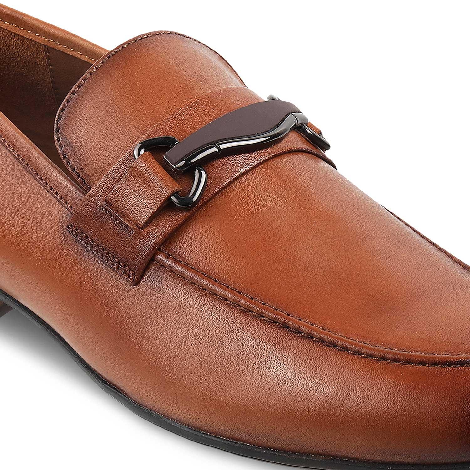 The Regamo Tan Men's Leather Loafers Tresmode - Tresmode