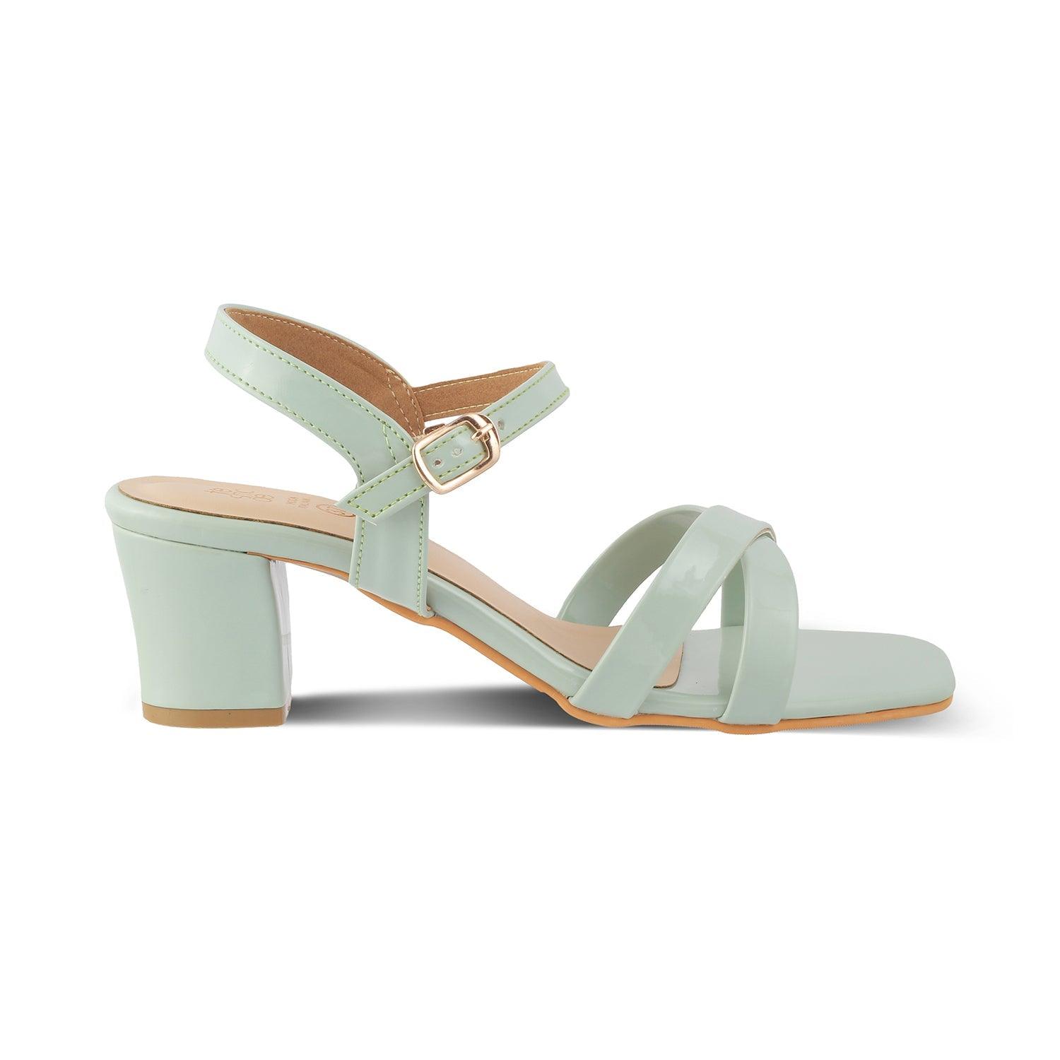 The Rochelle Green Women's Dress Block Heel Sandals Tresmode 36