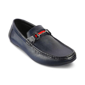 The Rottervam Navy Mens Driving Leather Loafer - Tresmode