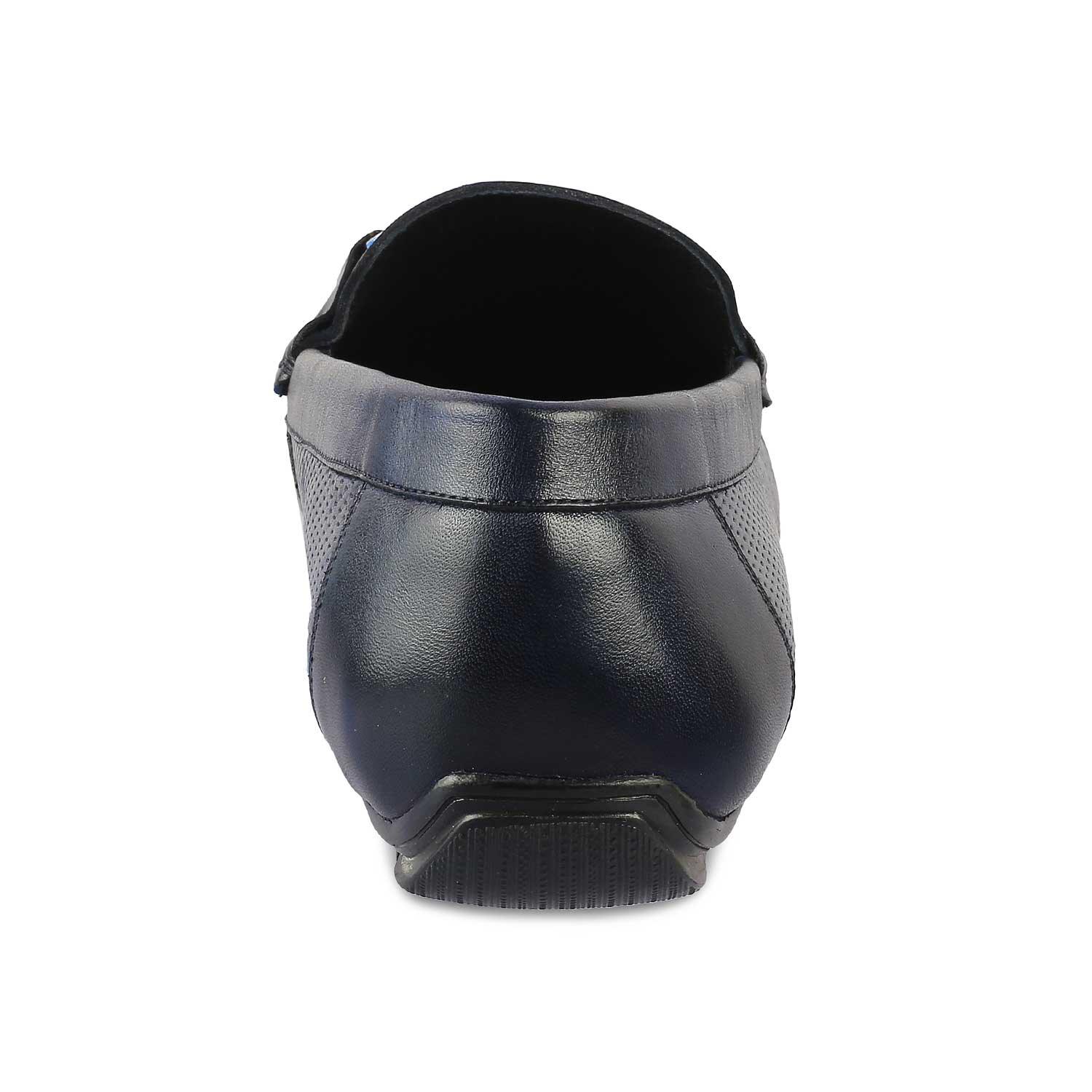 The Rottervam Navy Mens Driving Leather Loafer - Tresmode