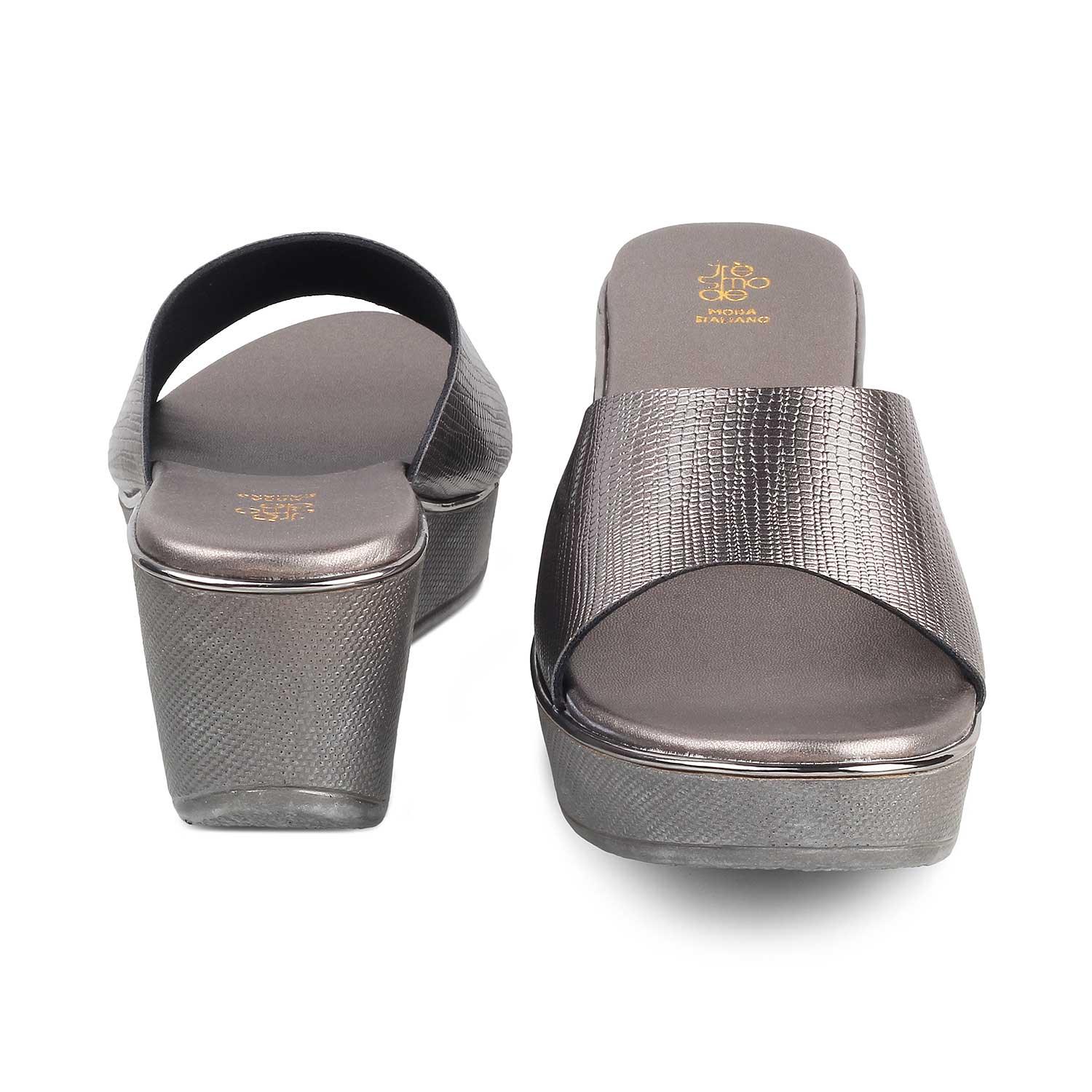 Buy Pewter Women's Wedges The Sanle Pewter Tresmode