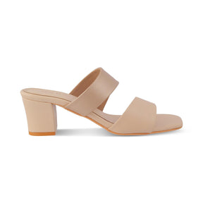 The Satania Beige Women's Dress Block Heel Sandals Tresmode - Tresmode