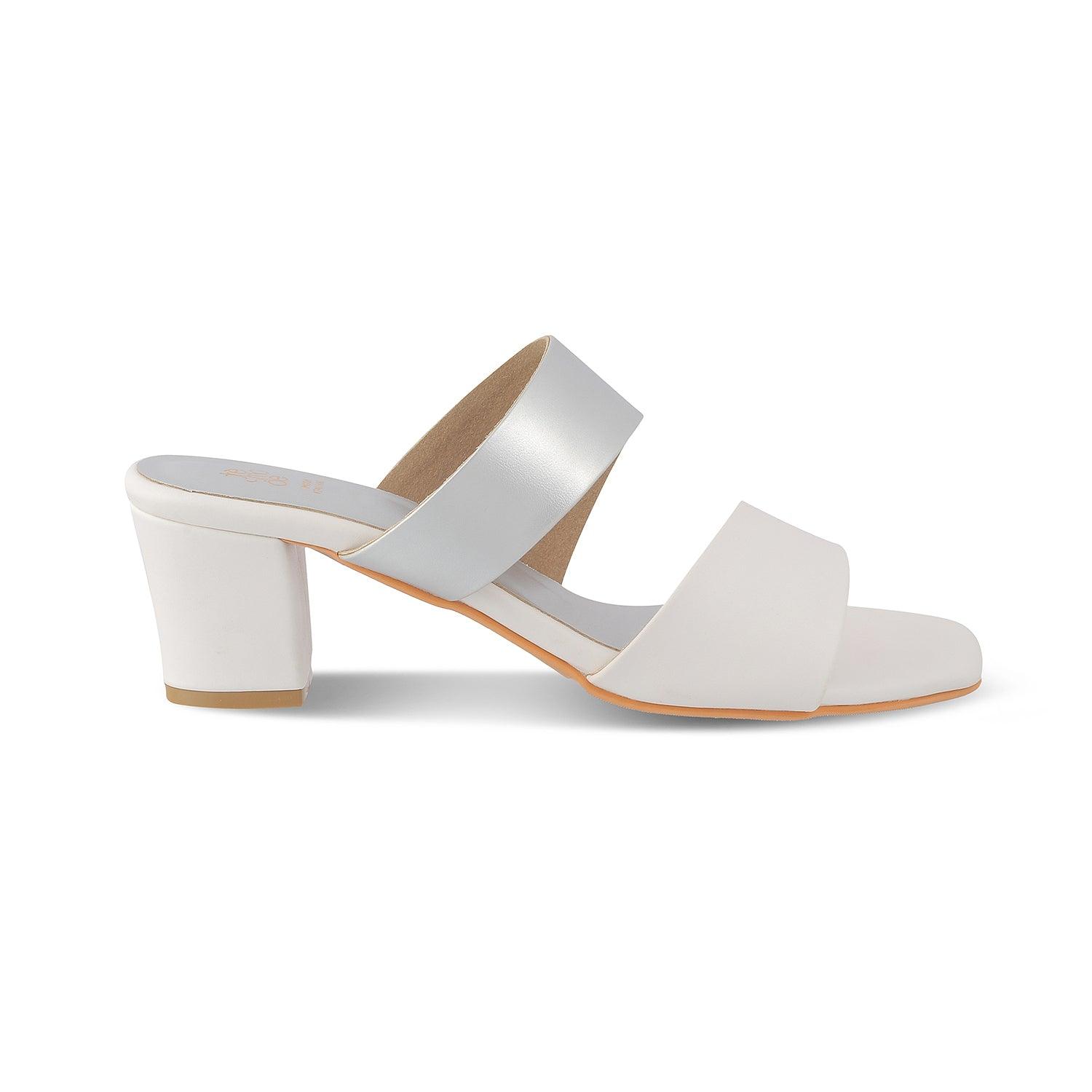 The Satania Silver Women's Dress Block Heel Sandals Tresmode - Tresmode
