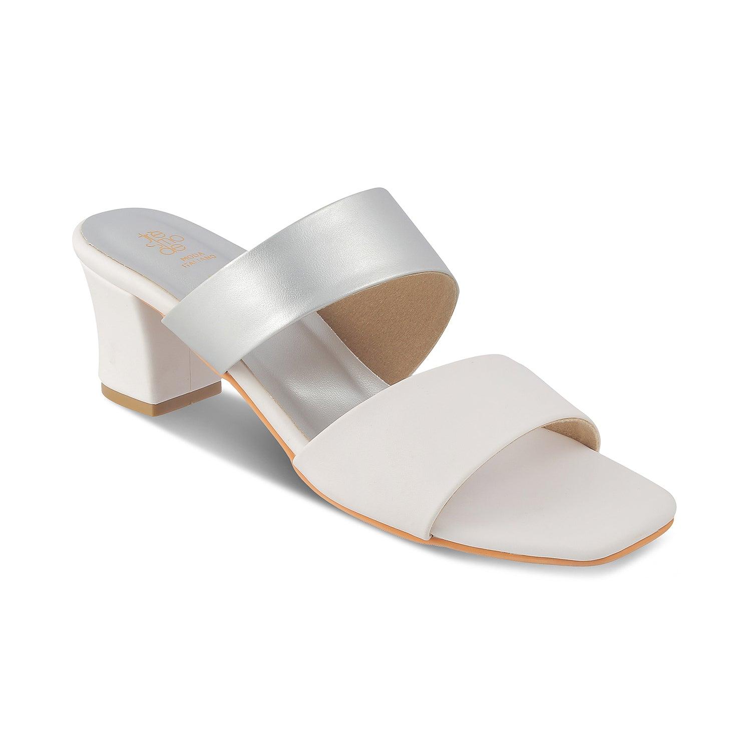 The Satania Silver Women's Dress Block Heel Sandals Tresmode - Tresmode