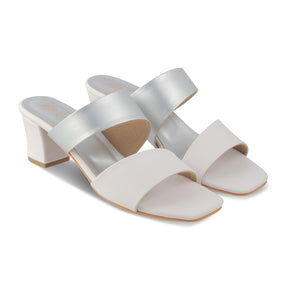 The Satania Silver Women's Dress Block Heel Sandals Tresmode - Tresmode