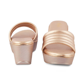 The Skledge Champagne Women's Dress Wedge Sandals Tresmode - Tresmode