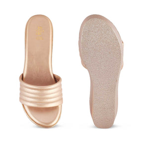 The Skledge Champagne Women's Dress Wedge Sandals Tresmode - Tresmode