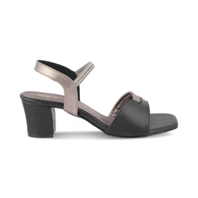 The Slo Black Women's Dress Block Heel Sandals Tresmode - Tresmode