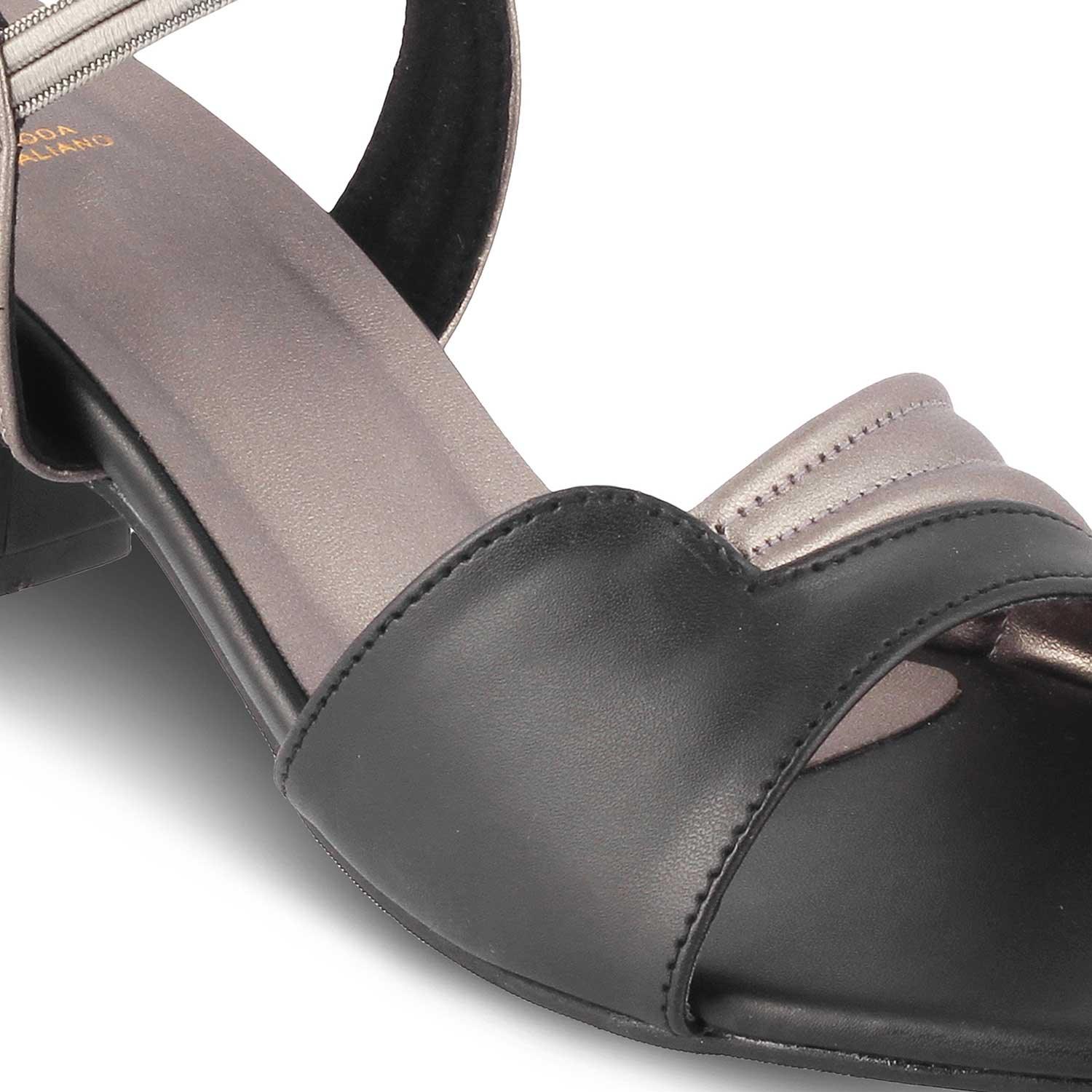 The Slo Black Women's Dress Block Heel Sandals Tresmode - Tresmode