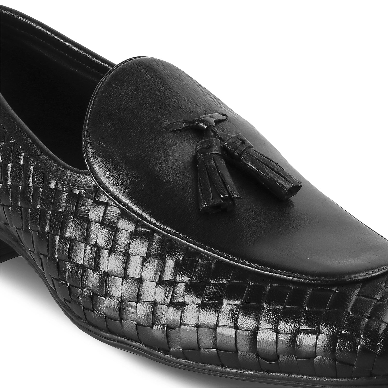 Buy Sobhach Black Men's Smart Casual Leather Loafers Online Tresmode