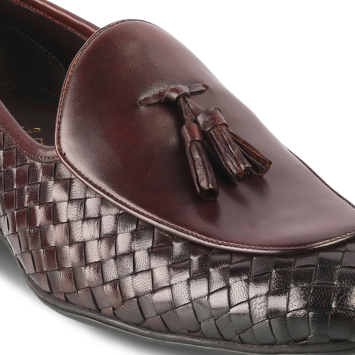 The Sobhach Black Men's Smart Casual Leather Loafer