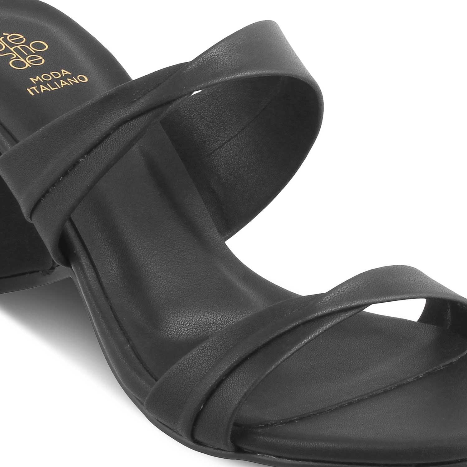 The Sofia Black Women's Casual Block Heel Sandals Tresmode - Tresmode