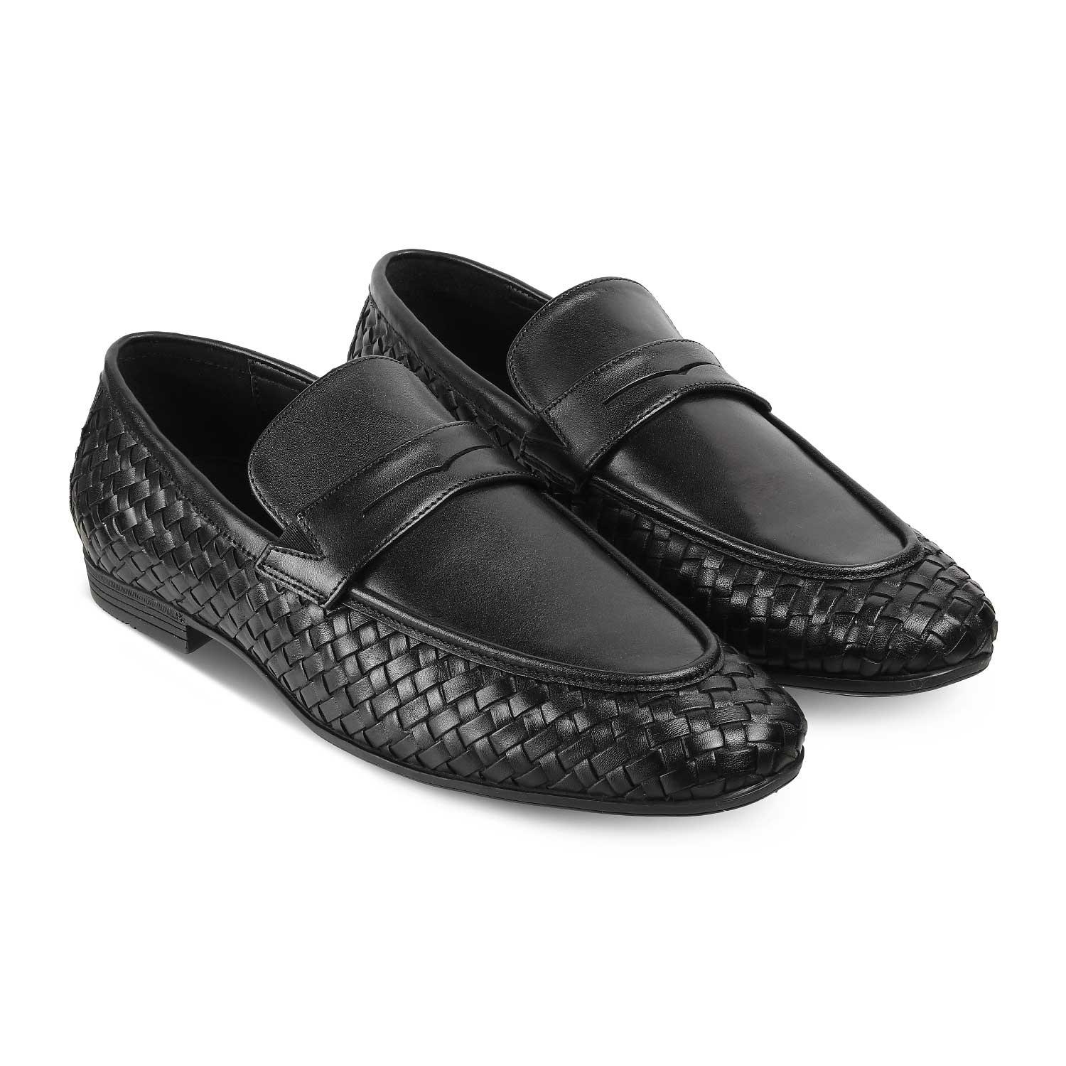 The Sydney Black Men's Leather Loafers - Tresmode