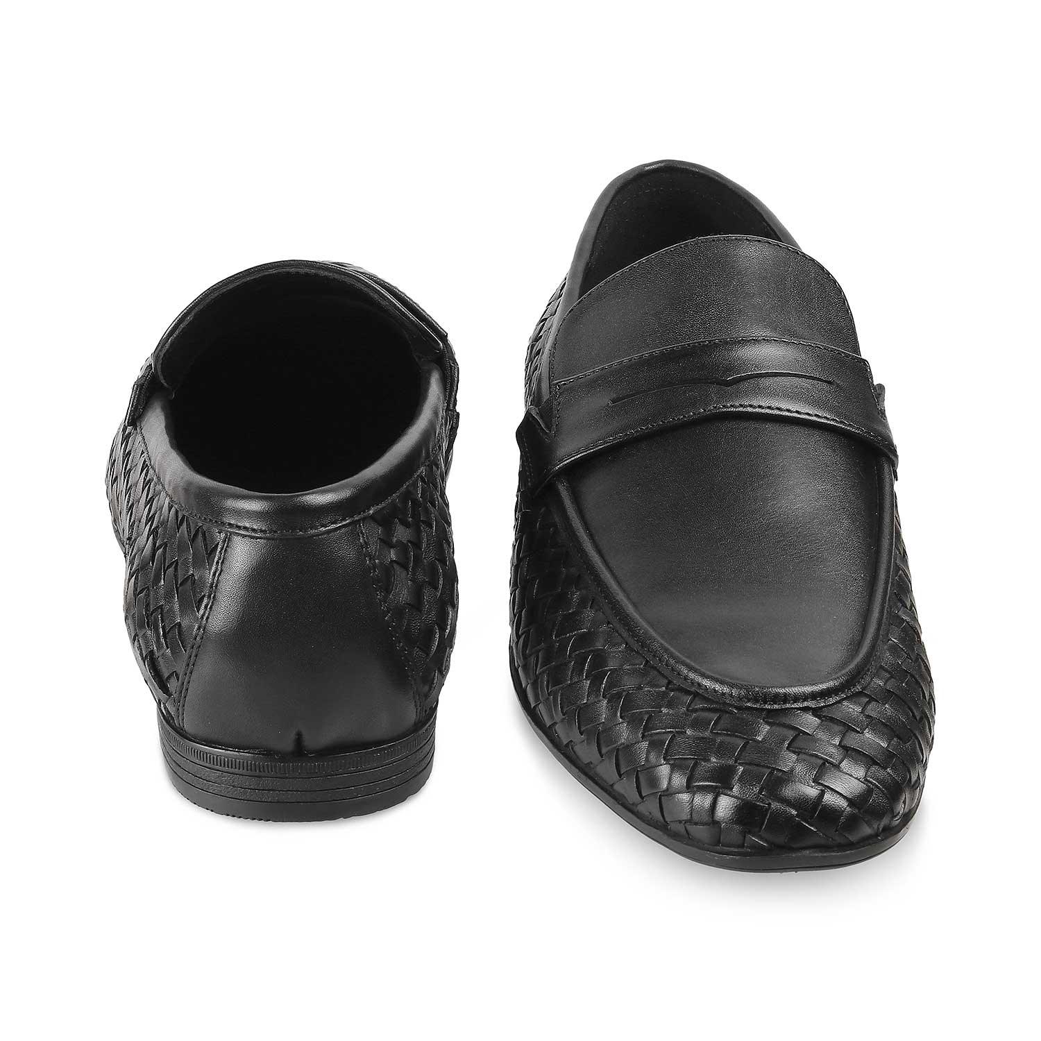 The Sydney Black Men's Leather Loafers - Tresmode