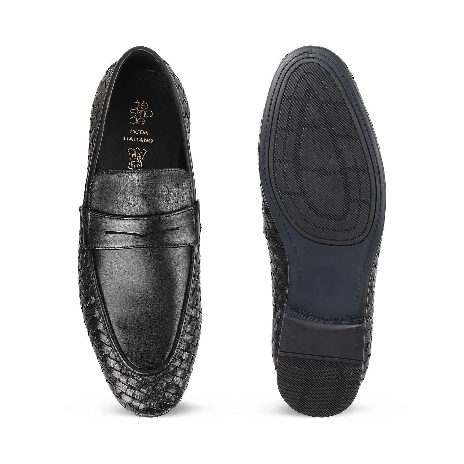 The Sydney Black Men's Leather Loafers - Tresmode