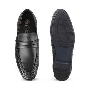 The Sydney Black Men's Leather Loafers - Tresmode