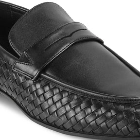 The Sydney Black Men's Leather Loafers - Tresmode
