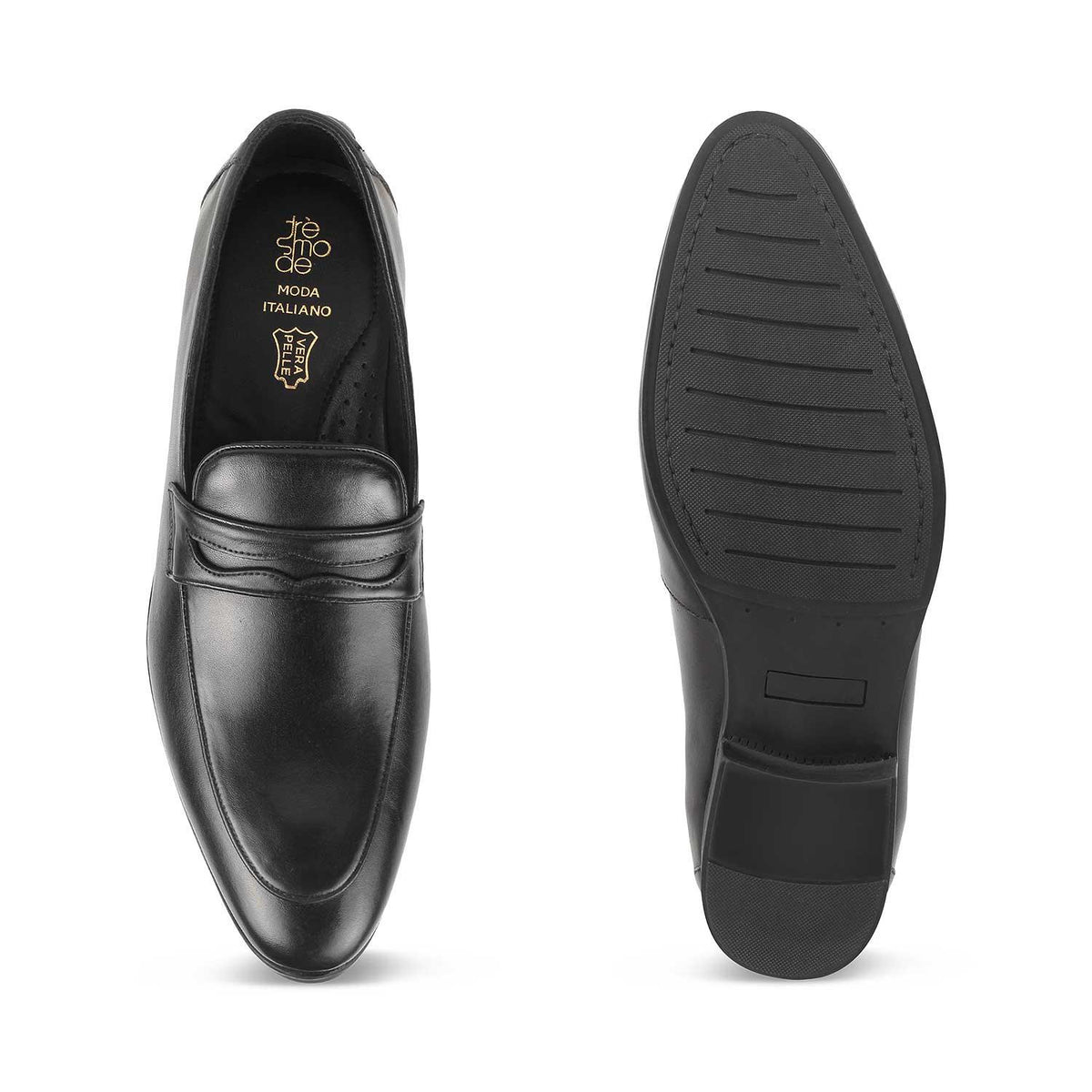 The Comme Black Men's Leather Loafers Tresmode