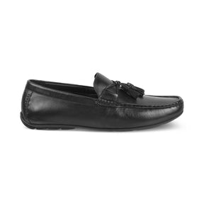The Totie Black Men's Leather Driving Loafers Tresmode - Tresmode