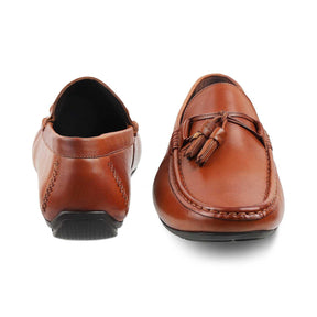 The Totie Tan Men's Leather Driving Loafers Tresmode - Tresmode