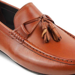 The Totie Tan Men's Leather Driving Loafers Tresmode - Tresmode