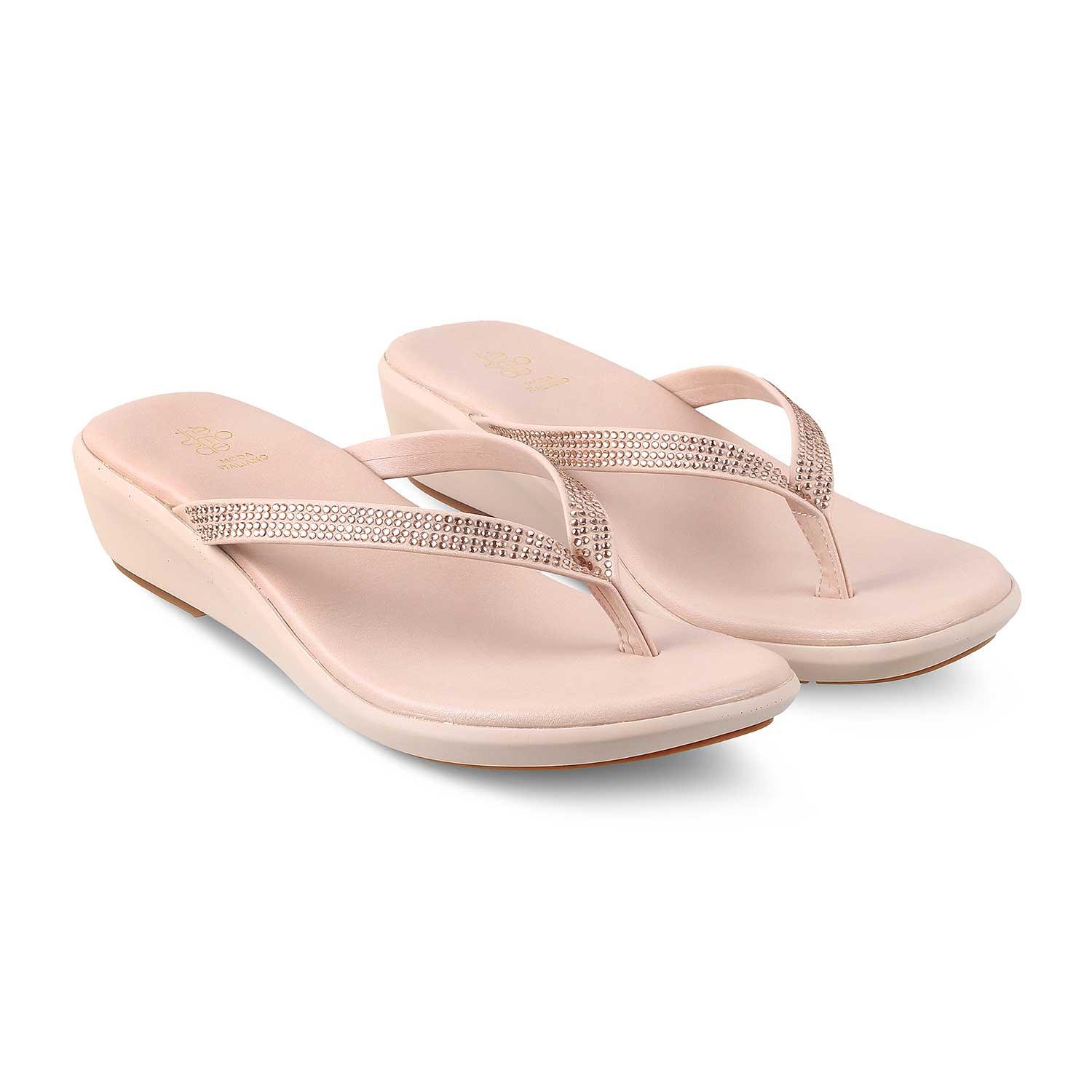 The Valencia Pink Women's Dress Wedge Sandals Tresmode - Tresmode