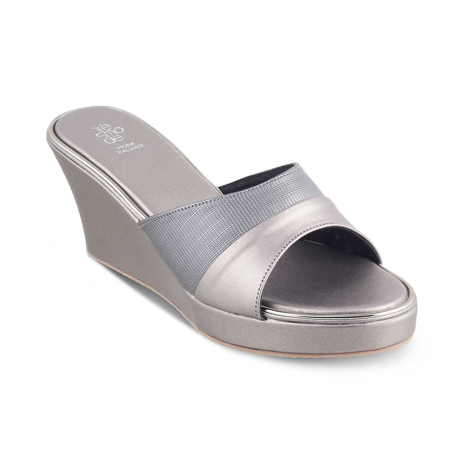 Minh Pewter Women's Dress Wedge Sandals Online at Tresmode