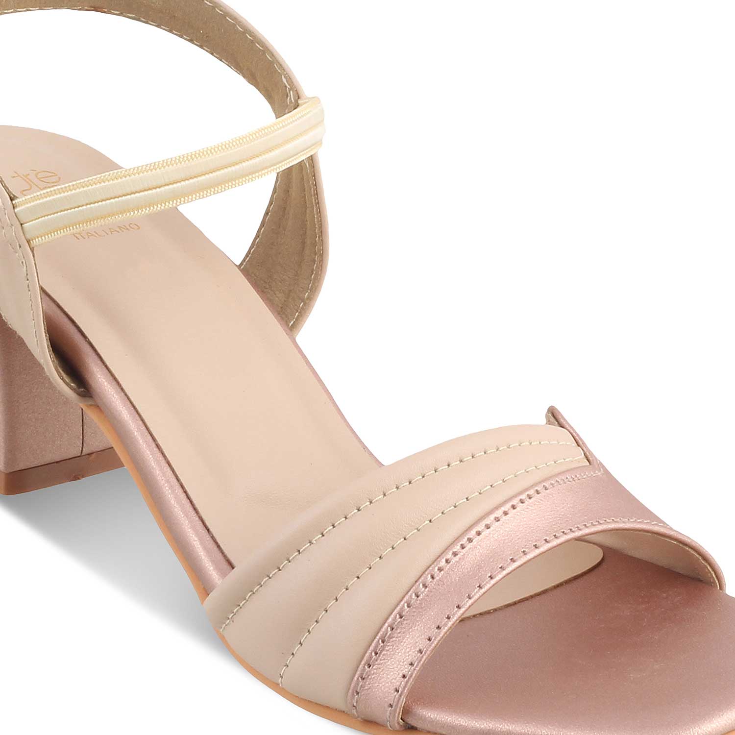 Slok Pink Women's Dress Block Heel Sandals at Tresmode